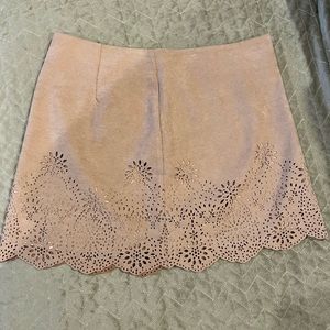 Faux Suede Mini Skirt. NEW